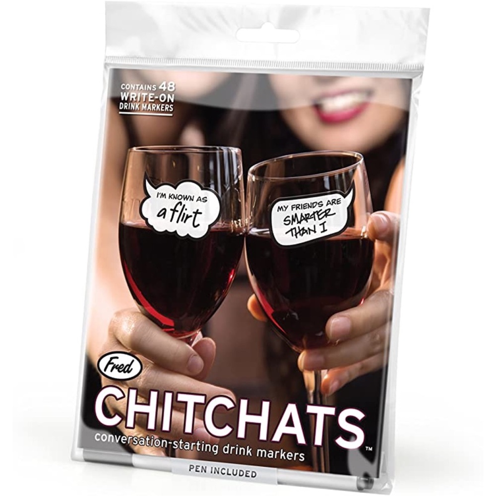 Fred and Friends Chitchats Conversation-Starting Drink Markers